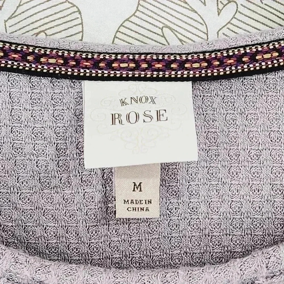 Knox Rose Cut out Crewneck Knit Sweater Women's M Lavender - Picture 6 of 8